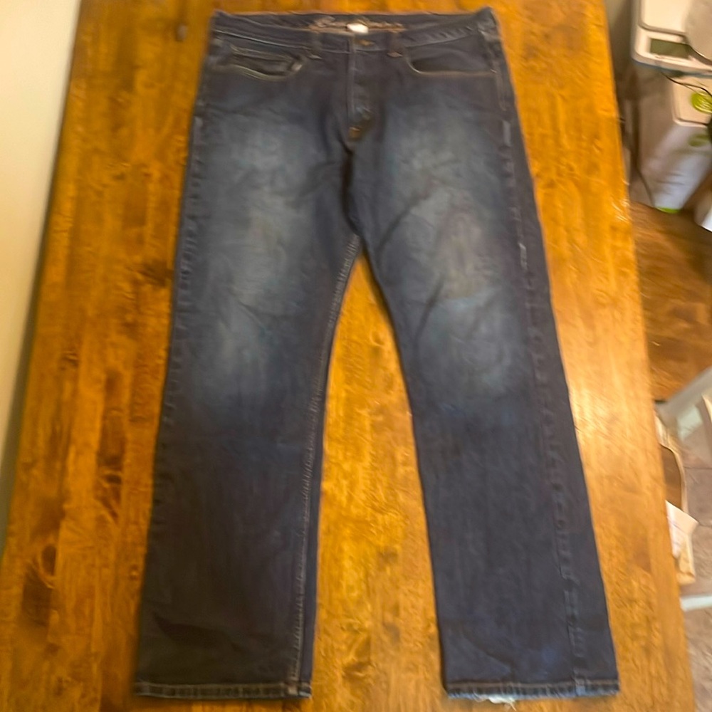 Medium Wash Specially Dyed Boot Cut Eddie Bauer Jeans 38x34